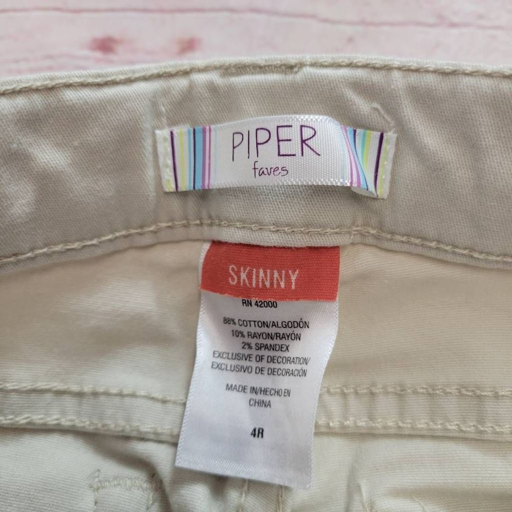 Piper khaki skinny pants 4 - Picture 4 of 4